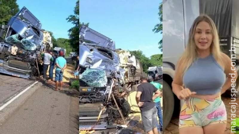 Caminhoneira influencer fica presa em ferragens após sofrer acidente em MT Caminhoneira influencer fica presa em ferragens após sofrer acidente em MT