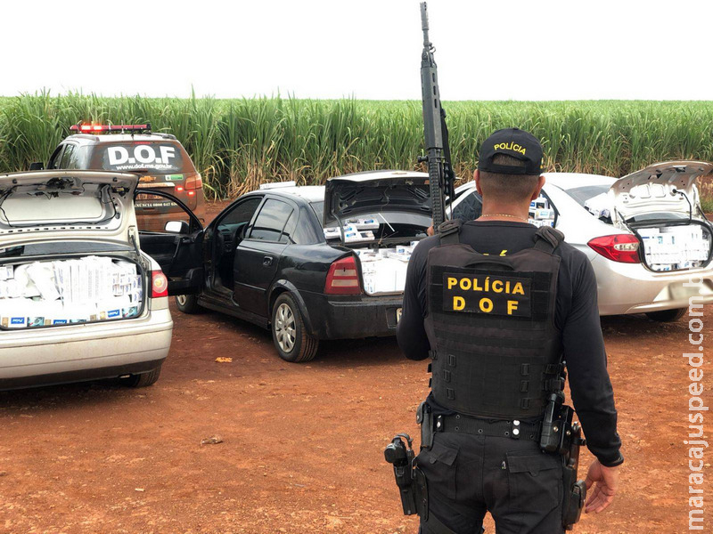 Mais de 4,7 milhões de reais em produtos contrabandeados do Paraguai foram apreendidos pelo DOF durante a Operação Hórus