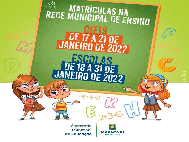 Prefeitura de Maracaju divulga datas e a nova organização escolar para o ano letivo de 2022