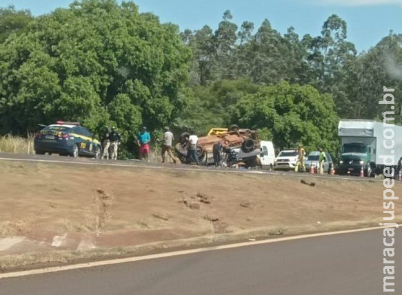 Vítima de acidente entre Caarapó e Juti é encaminhada para Dourados Vítima de acidente entre Caarapó e Juti é encaminhada para Dourados