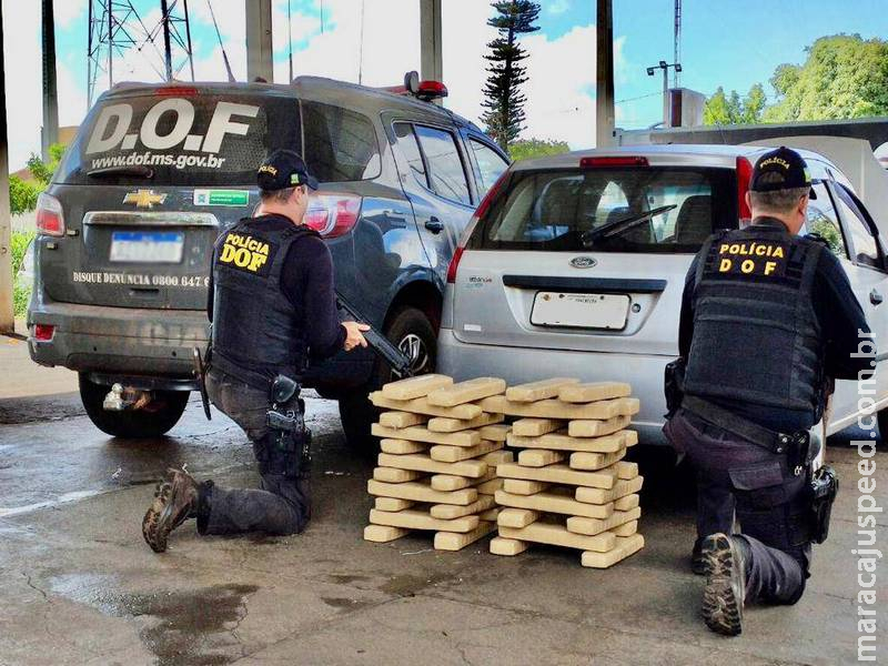 Maracaju: Veículo com maconha foi apreendido pelo o DOF durante a Operação Hórus