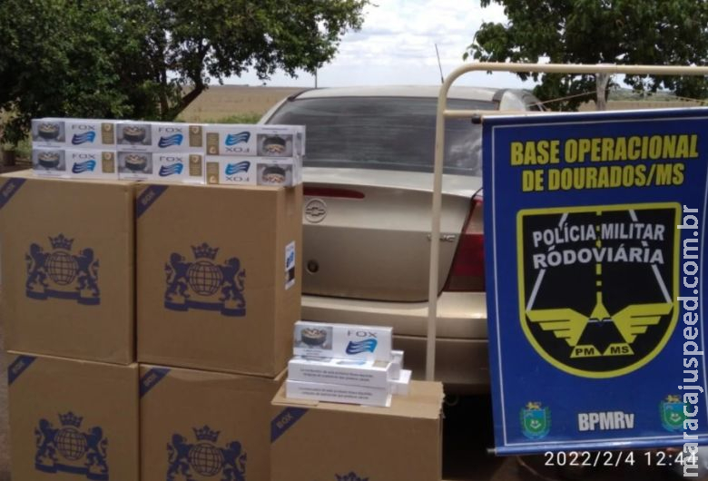 Polícia apreende carga de contrabando na MS-379 Polícia apreende carga de contrabando na MS-379