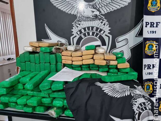 Polícias de MS prendem sete pessoas e apreendem 2 toneladas de maconha Polícias de MS prendem sete pessoas e apreendem 2 toneladas de maconha