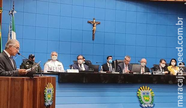 Reinaldo Azambuja destaca a retomada vigorosa de MS Reinaldo Azambuja destaca a retomada vigorosa de MS