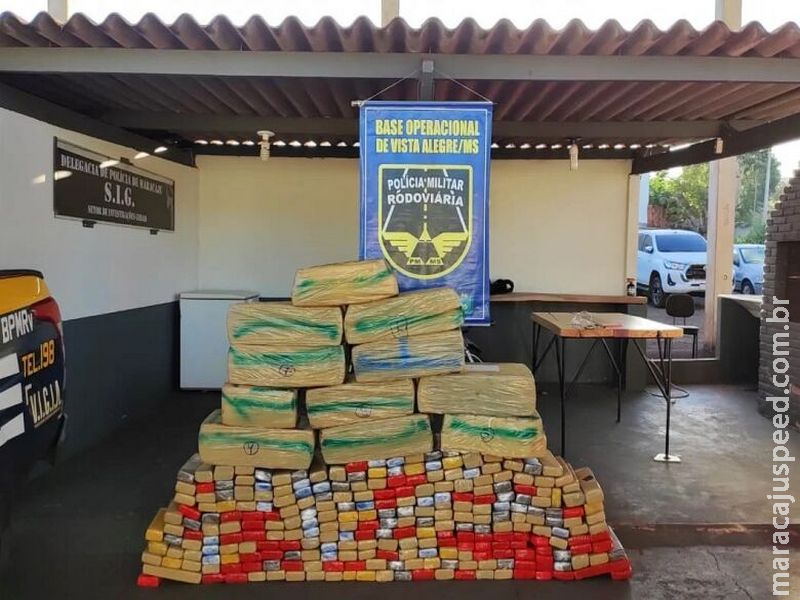 Vista Alegre: Polícia apreende veículo com 451 quilos de maconha na MS-164 Vista Alegre: Polícia apreende veículo com 451 quilos de maconha na MS-164