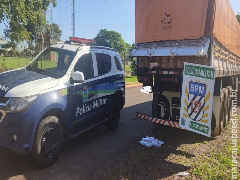 A Polícia Militar do 12º BPM (Força Tática), durante a “Operação Hórus” apreende cigarros marca Mighty contrabandeados do Paraguai