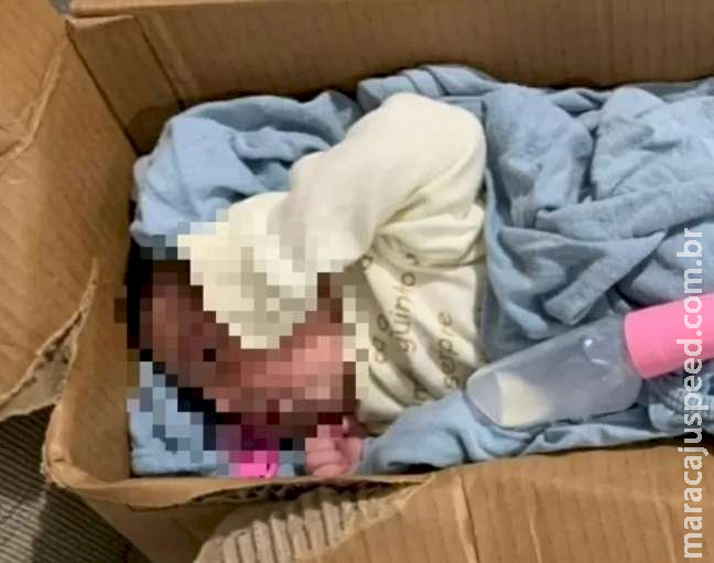 Bebê é abandonada em caixa com carta da mãe: Bebê é abandonada em caixa com carta da mãe: