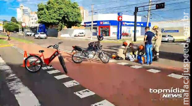 Ciclista é atropelada na Afonso Pena e trecho fica interditado Ciclista é atropelada na Afonso Pena e trecho fica interditado