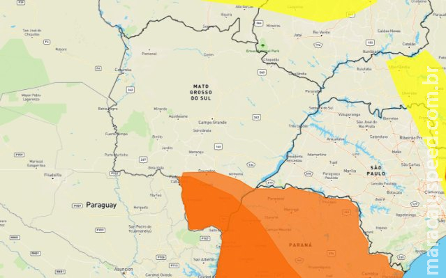 Inmet coloca cidades da região sul em alerta para tempestade e frio 