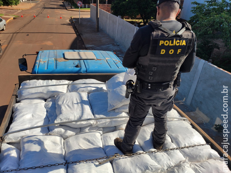 Maracaju: Caminhão com carga milionária de defensivo agrícola foi apreendido pelo DOF durante a Operação Hórus