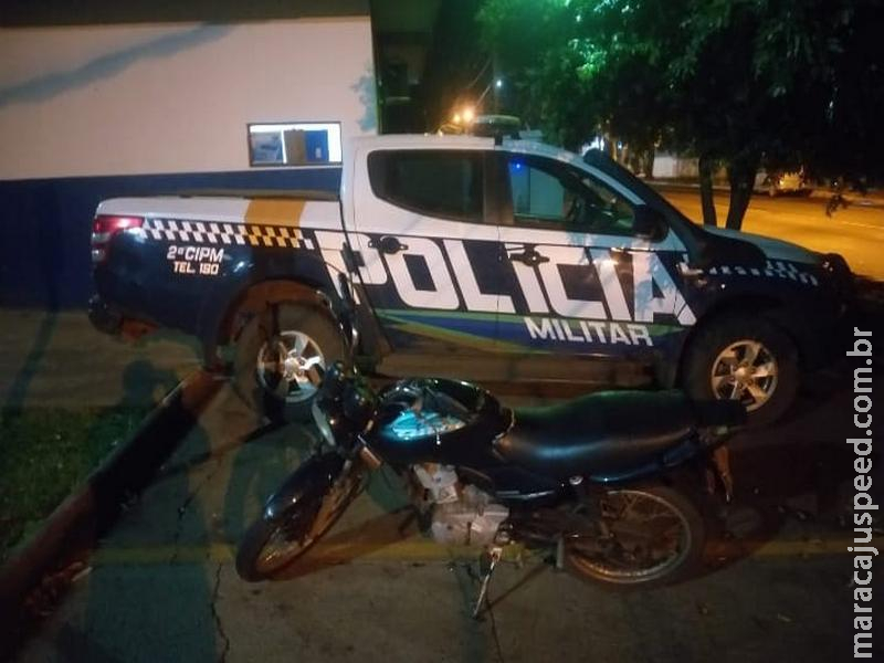 Maracaju: Policia Militar recupera motocicleta furtada, e detém adolescente de 15 anos, por receptação Maracaju: Policia Militar recupera motocicleta furtada, e detém adolescente de 15 anos, por receptação