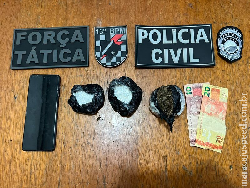 Polícia Civil e Militar prendem dois homens por cometerem tráfico de drogas em Paranaíba