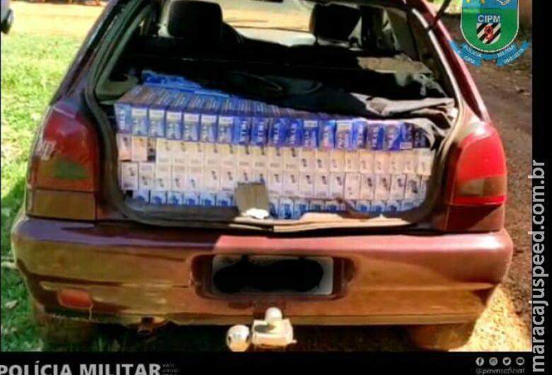 Polícia Militar do distrito de Itahum apreende contrabando de cigarros Polícia Militar do distrito de Itahum apreende contrabando de cigarros