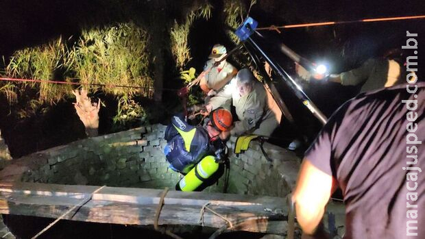 Amém: bombeiro que passou mal ao tirar mortos em poço em Anastácio deixa UTI 