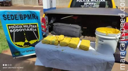 Casal é preso em flagrante com crack escondidas em latas de tinta em Sidrolândia