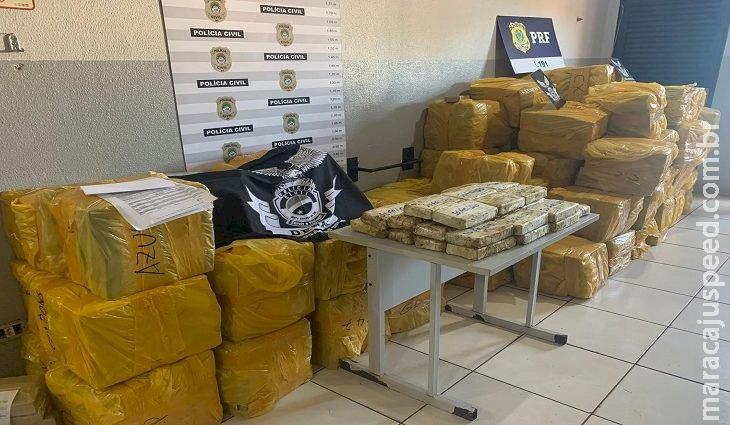 Denar e PRF apreendem 3 toneladas de maconha e mais de 30 kg de cocaína em operação conjunta