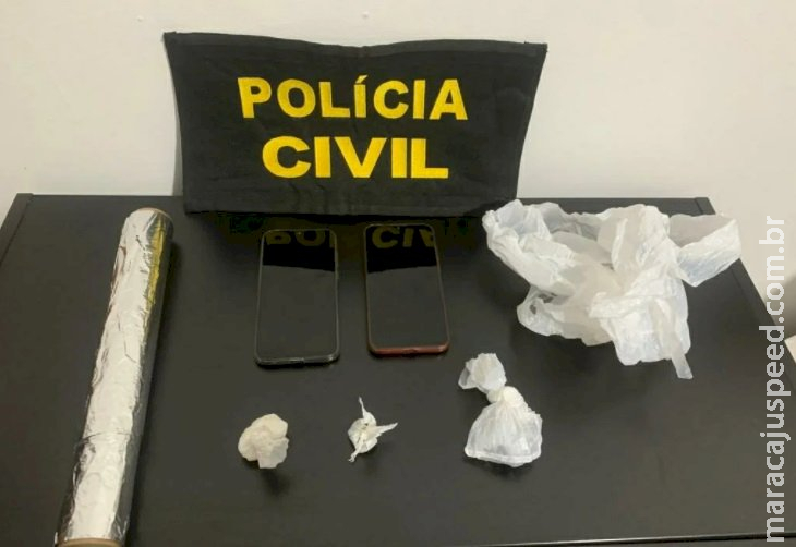 Homem é preso em flagrante pela Polícia Civil por suspeita de tráfico de drogas