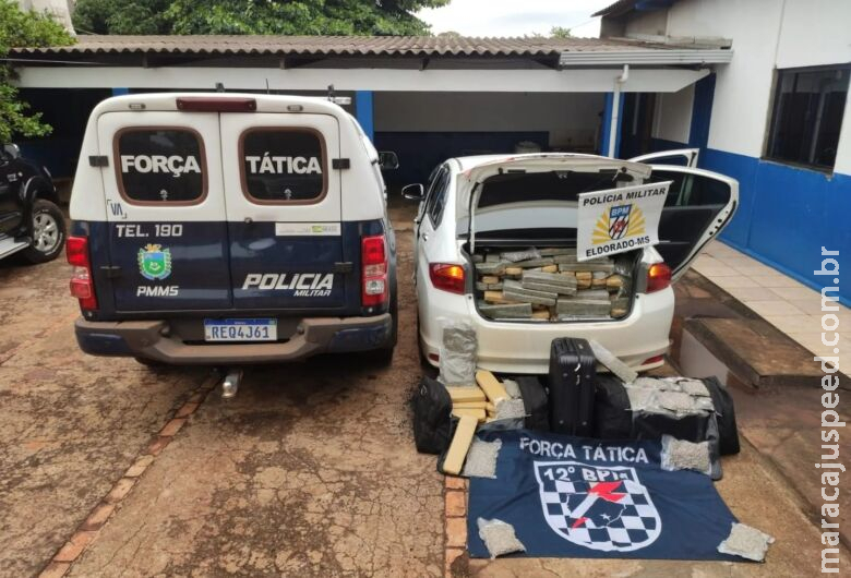 Mais de 400 quilos de maconha são apreendidos em bloqueio na MS-295