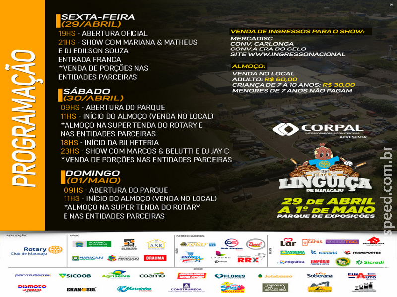 Maracaju: Confira Programação da 26ª Festa da Linguiça Maracaju: Confira Programação da 26ª Festa da Linguiça