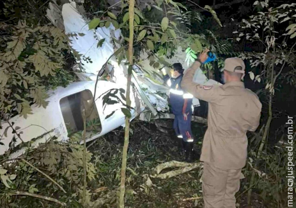 Piloto e mais três pessoas morrem em queda de avião em região de mata