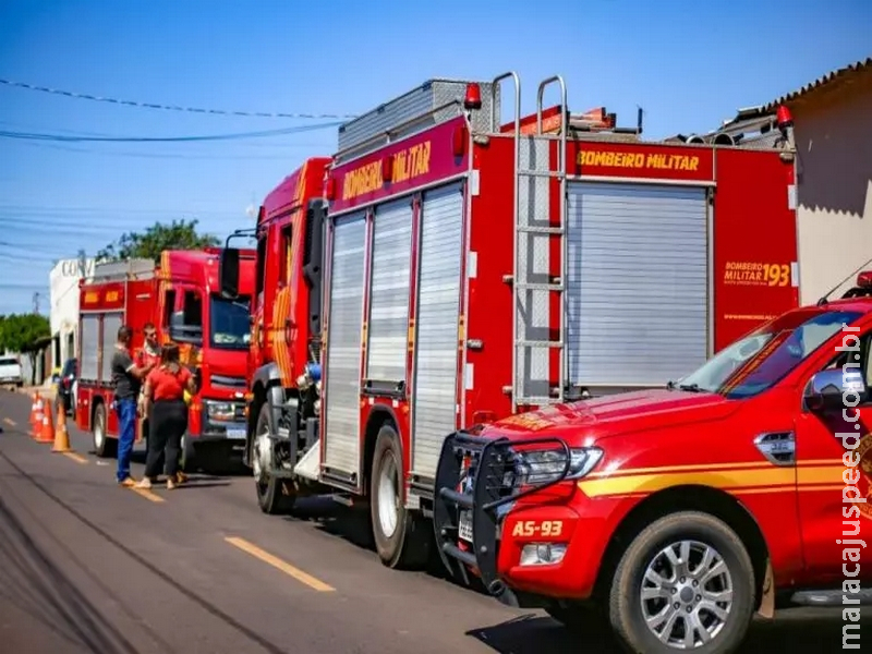 Princípio de incêndio em quitinete assusta moradores do Bairro Estrela do Sul, em Campo Grande