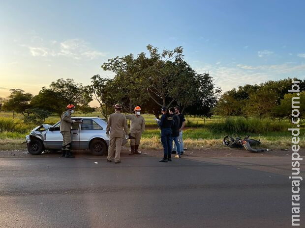 A caminho de concurso, mulher morre após colidir moto na MS-134, em Nova Andradina