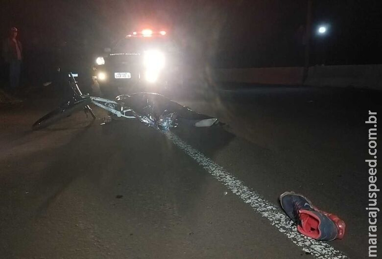 Ciclista morre atropelado na MS-156 e motorista foge Ciclista morre atropelado na MS-156 e motorista foge