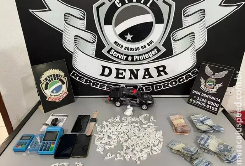 Denunciado, traficante é preso com 140 porções de cocaína 
