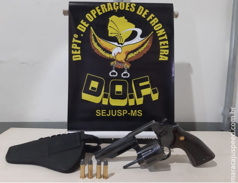 DOF prende homem por porte ilegal de arma de fogo em Rio Brilhante DOF prende homem por porte ilegal de arma de fogo em Rio Brilhante