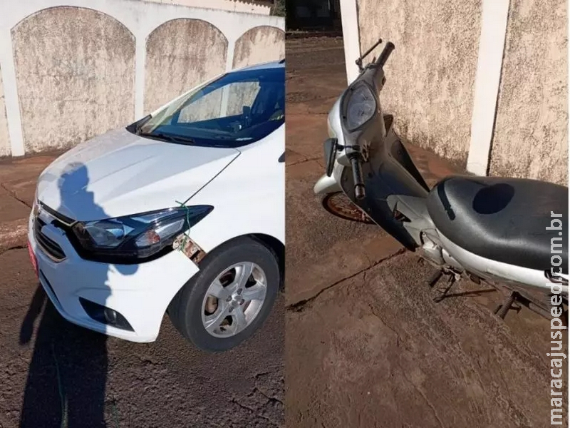 Embriagada, motociclista bate em táxi, foge e é presa em Campo Grande