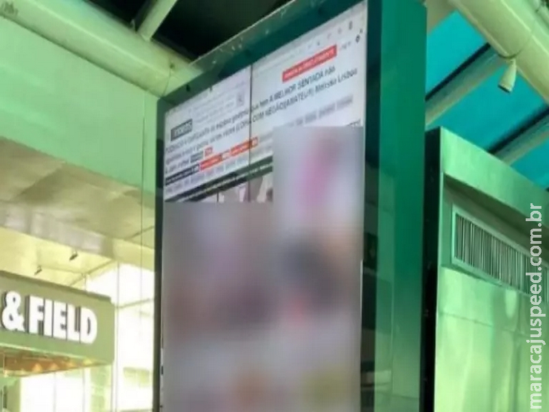 Hacker invade painel de publicidade de aeroporto do Rio e exibe vídeos pornôs