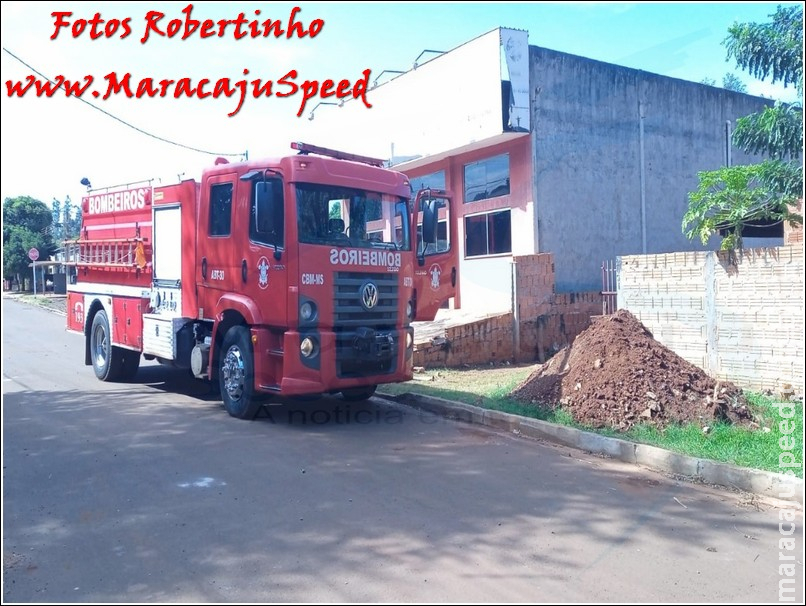 Maracaju: Bombeiros atendem ocorrência de incêndio em residência na Vila Juquita