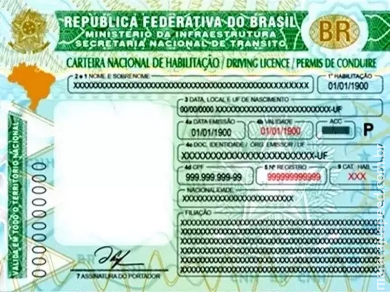 Nova CNH verde e amarela será lançada na próxima semana em Mato Grosso do Sul Nova CNH verde e amarela será lançada na próxima semana em Mato Grosso do Sul