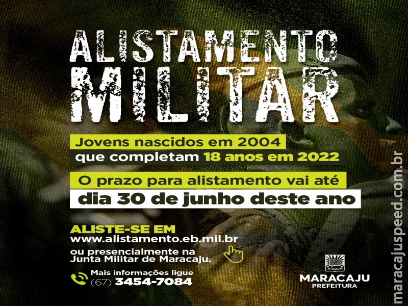 Prazo para Alistamento Militar obrigatório de jovens que completam 18 anos em 2022 já está disponível Prazo para Alistamento Militar obrigatório de jovens que completam 18 anos em 2022 já está disponível