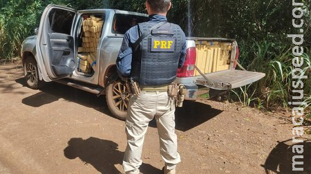 PRF apreende 1,6 tonelada de maconha e recupera caminhonete em Jardim PRF apreende 1,6 tonelada de maconha e recupera caminhonete em Jardim