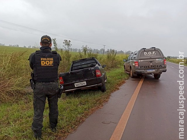 DOF apreende veículo com sinais de identificação adulterados na MS-156