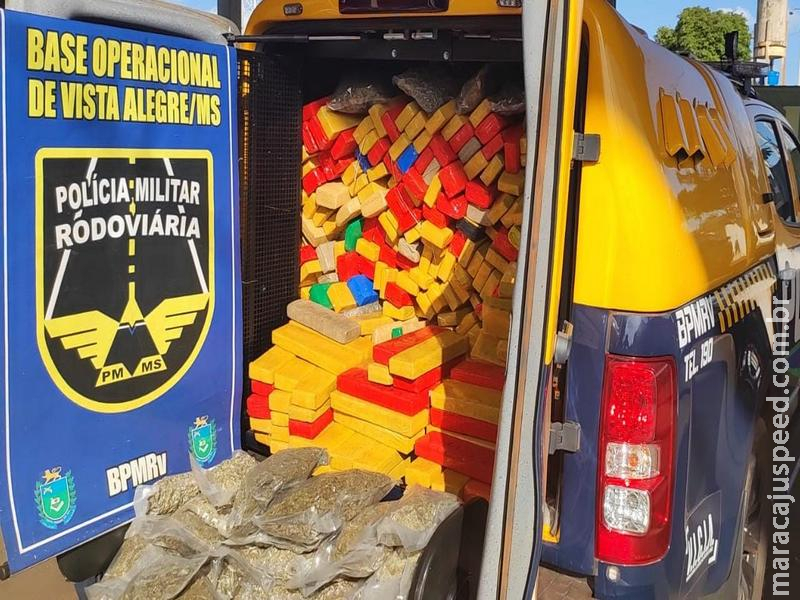 Maracaju: Polícia Militar Rodoviária apreende 538 kg de maconha, na MS 164