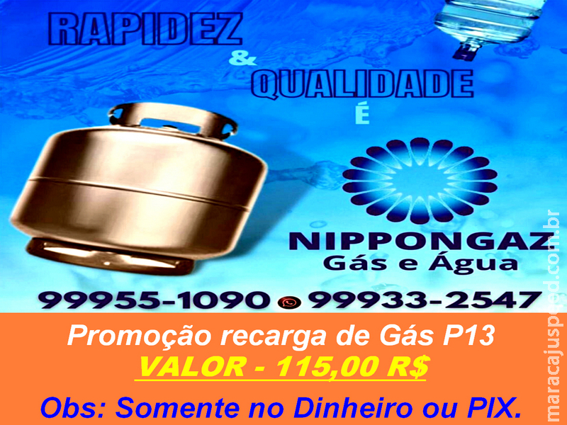 Maracaju: Promoção de Gás é na NIPPONGAZ