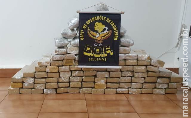 Morador da Bahia é flagrado pelo DOF em Caarapó com mais de 100 kg de drogas