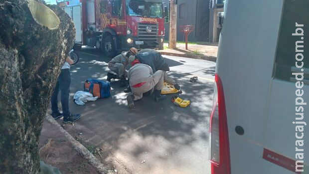 Motociclista em alta velocidade bate em traseira de carro no TV Morena Motociclista em alta velocidade bate em traseira de carro no TV Morena