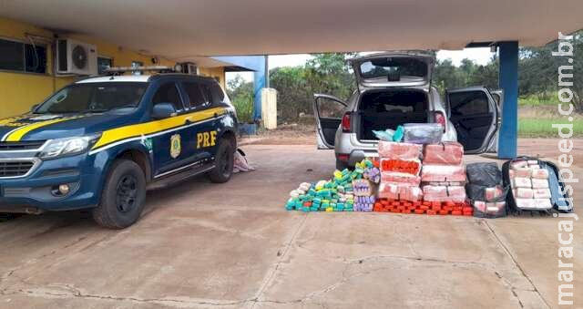 Perseguição termina em prisão de casal flagrado com 284 quilos de maconha Perseguição termina em prisão de casal flagrado com 284 quilos de maconha