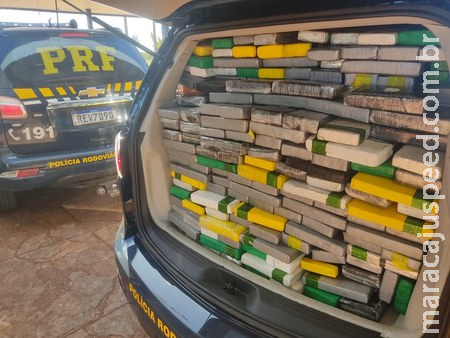 PRF apreende mais de 550 Kg de cocaína em Terenos (MS) PRF apreende mais de 550 Kg de cocaína em Terenos (MS)