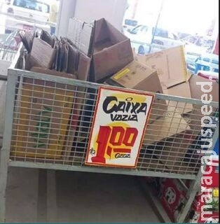 Vendas de caixas de papelão a R$ 1 gera polêmica nas redes sociais Vendas de caixas de papelão a R$ 1 gera polêmica nas redes sociais