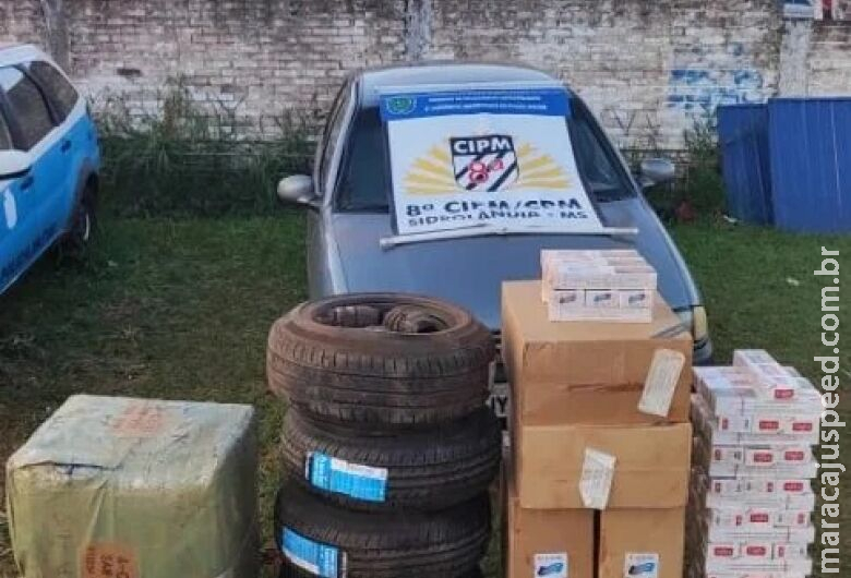 Cigarros e pneus do Paraguai são apreendidos pela polícia 