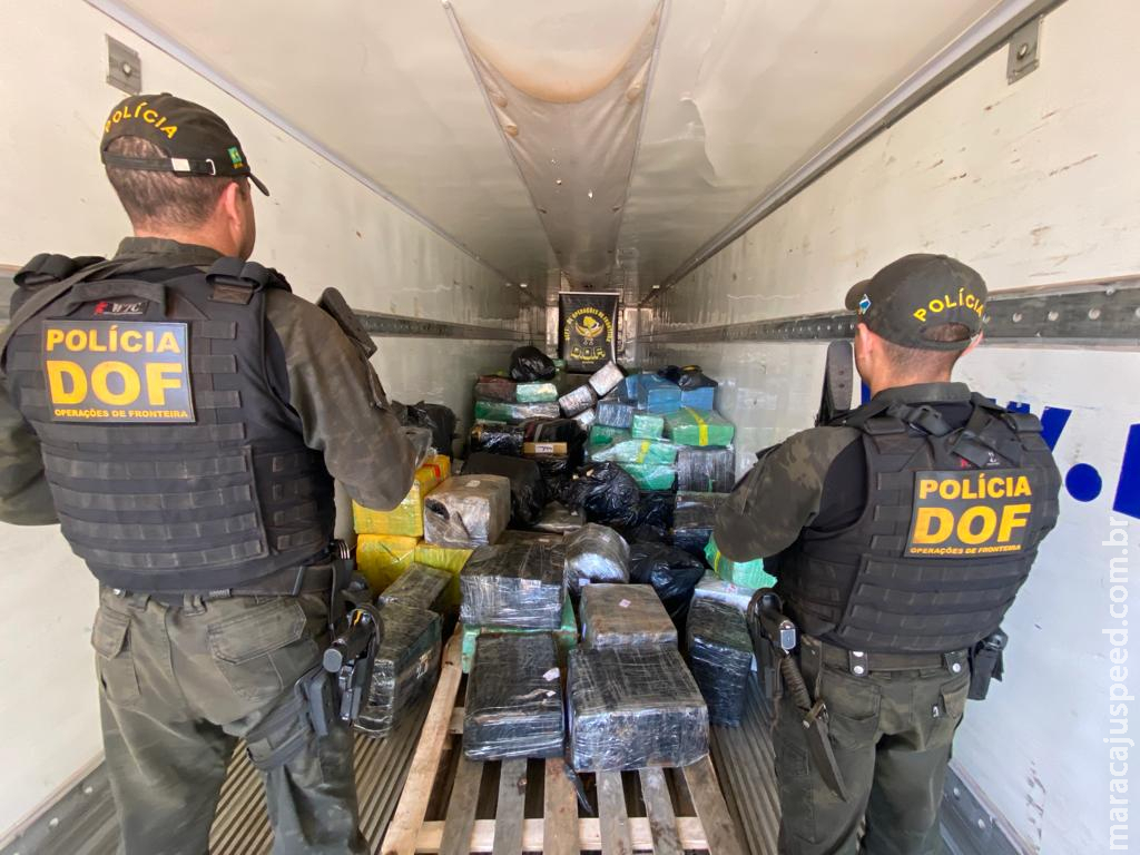 Homem é preso transportando mais de 4 toneladas de maconha em caminhão de alimentos em MS Homem é preso transportando mais de 4 toneladas de maconha em caminhão de alimentos em MS