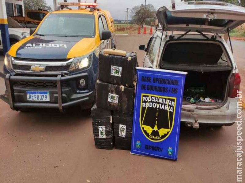 Jovem é preso transportando mais de R$ 415 mil em maconha no interior de MS Jovem é preso transportando mais de R$ 415 mil em maconha no interior de MS