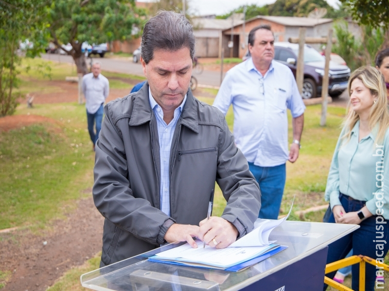 Prefeito Marcos Calderan autoriza início das obras de reforma e paisagismo do Parque Ecológico de Maracaju Prefeito Marcos Calderan autoriza início das obras de reforma e paisagismo do Parque Ecológico de Maracaju