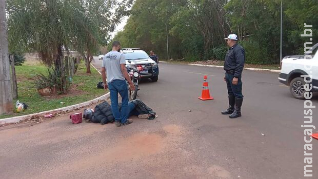 Acidente entre motos deixa feridos em Campo Grande Acidente entre motos deixa feridos em Campo Grande