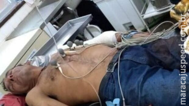 Homem é baleado em Sanga Puitã Homem é baleado em Sanga Puitã