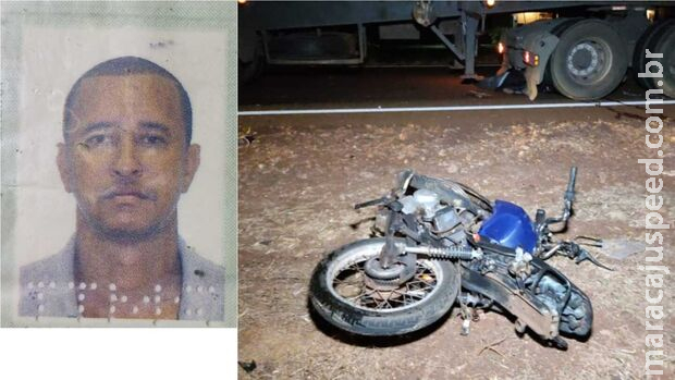 Motociclista bate de frente com carreta e morre em MS Motociclista bate de frente com carreta e morre em MS
